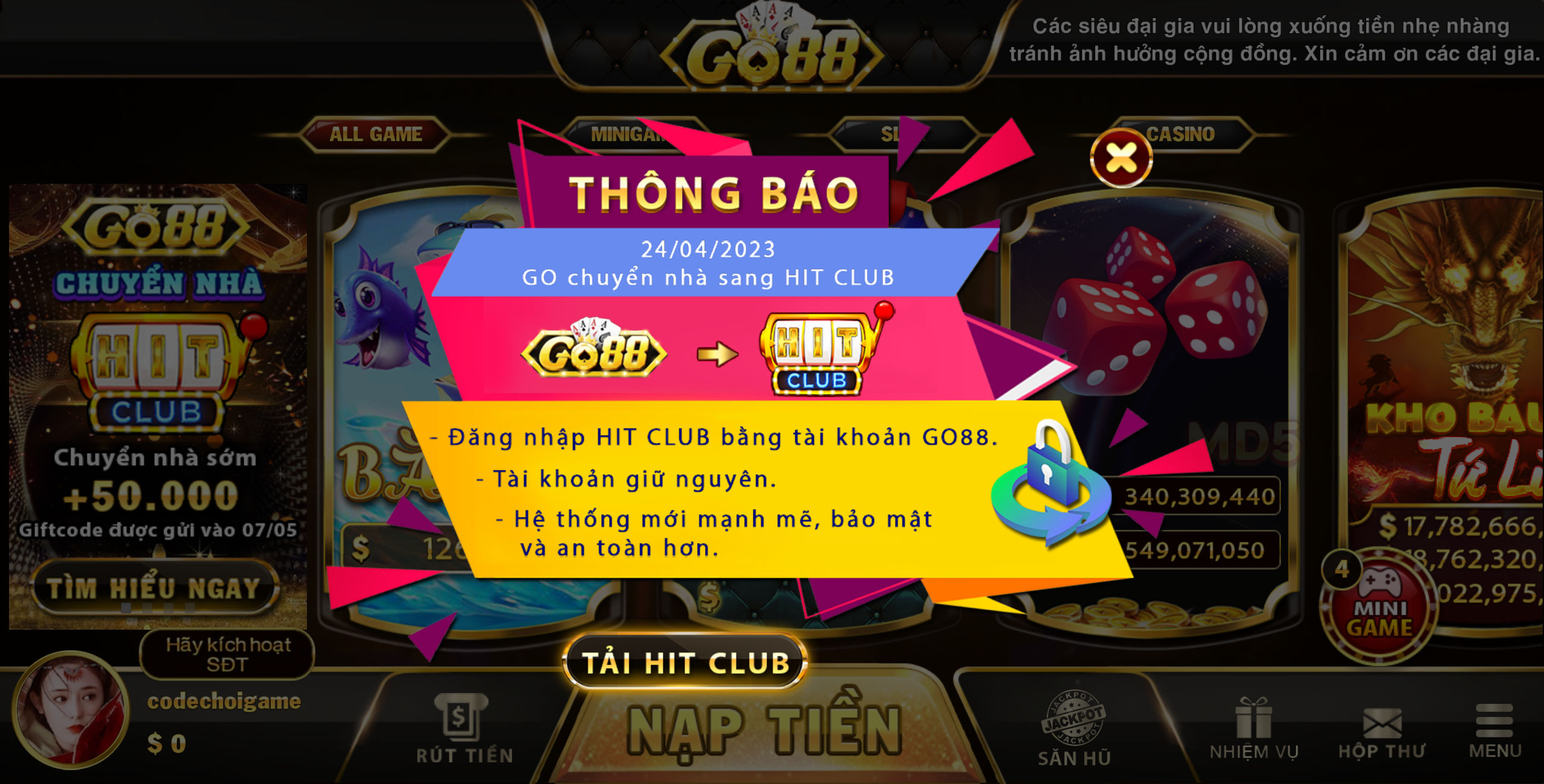 Code game tài xỉu, full source game bài, game nổ hũ, game xóc đĩa