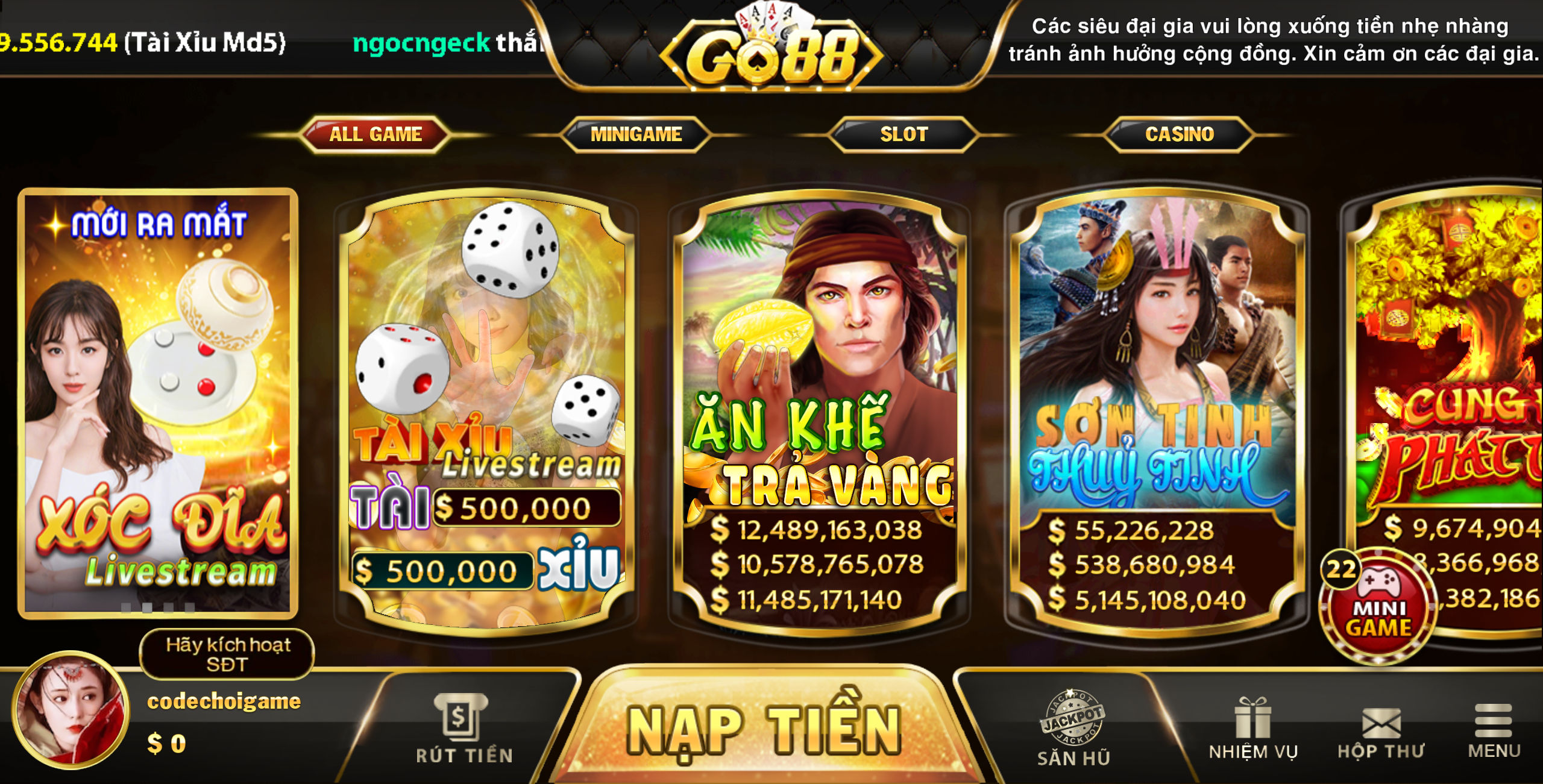 Mua SRC Game Bài, Tài Xỉu, Xóc Đĩa Bầu Cua Mini Game - Kinh Doanh Nhiều Giao Diện Hot Trên Thị Trường