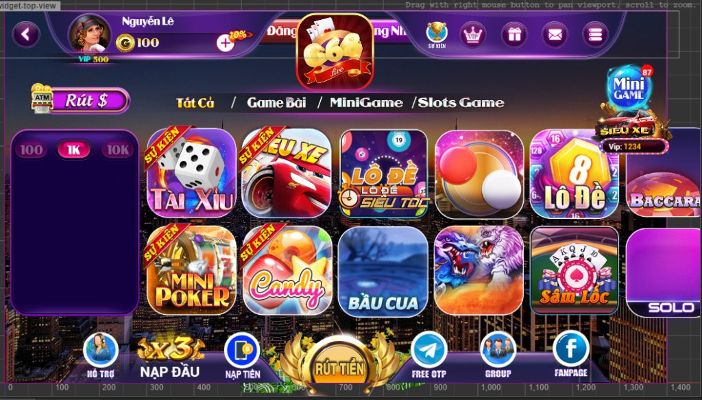 Giao diện game bài g63 - Bán Code Game Tài Xỉu