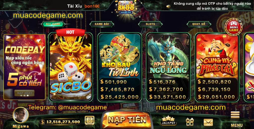 Bán Full Source Code Mã Nguồn Code Game Tài Xỉu – Src Game Bài – Bắn Cá Nổ Hũ