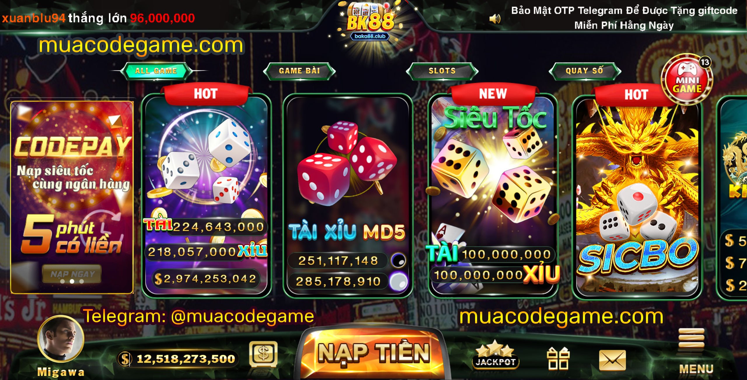 Mua Source Game Tài Xỉu MD5 - Bán Source, SRC, Code Game Tài Xỉu MD5 - MuaCodeGame.com